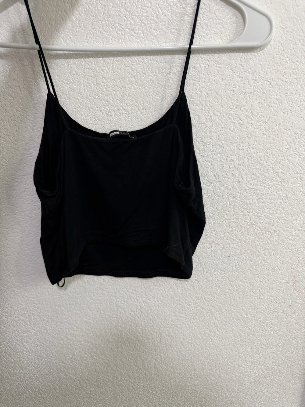 Fashion Nova Black Spaghetti Strap Crop Cami